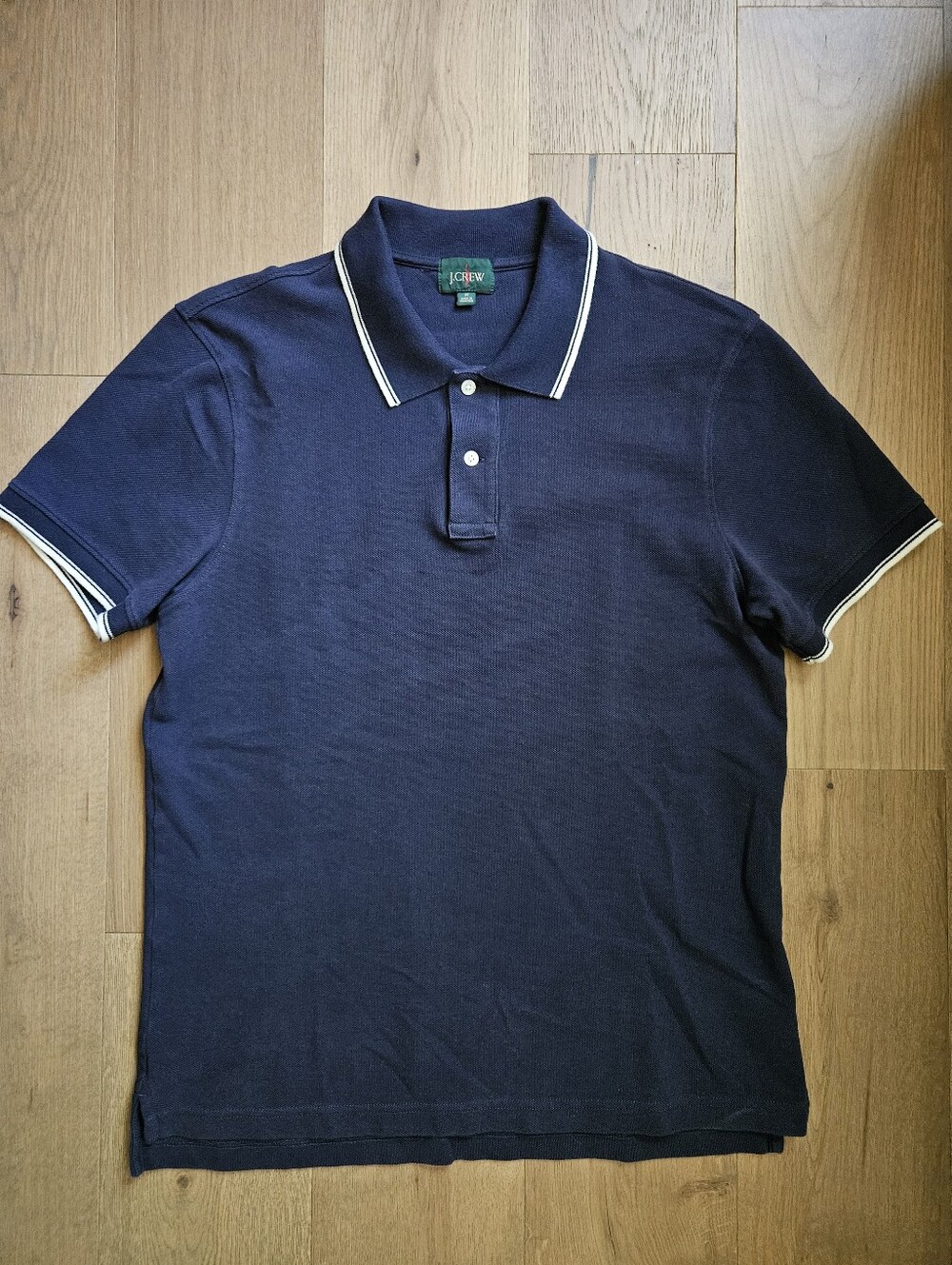 Navy Cotton Pique Polo Size Medium